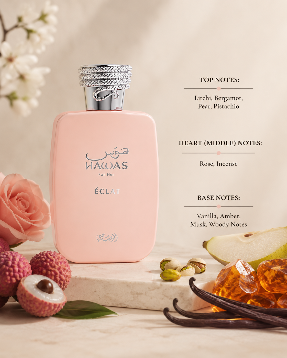 Rasasi Hawas Women Eclat 100ml EDP - Women