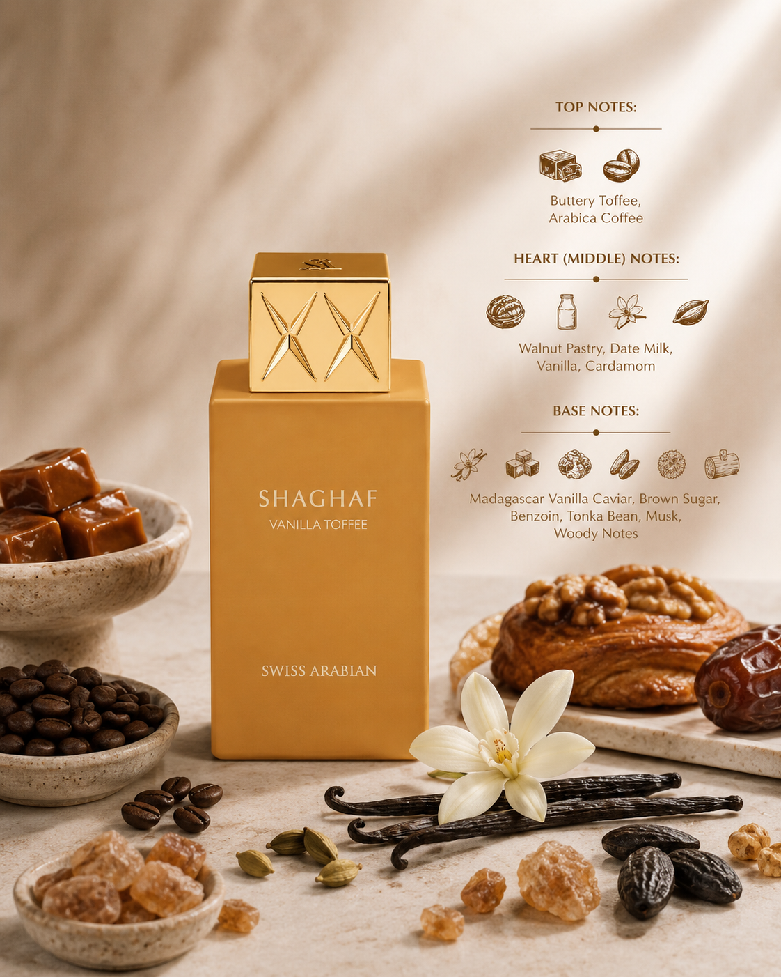Swiss Arabian Shaghaf Vanilla Toffee 75ml EDP - Unisex